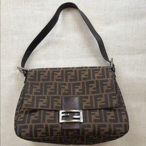 Fendi Black and Brown Shoulder Bag
